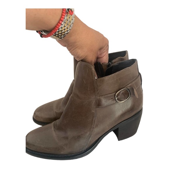 Boemos Womens Brown Leather Ankle‎ Boots Made in Italy Sz 40/US 9 - Picture 4 of 5